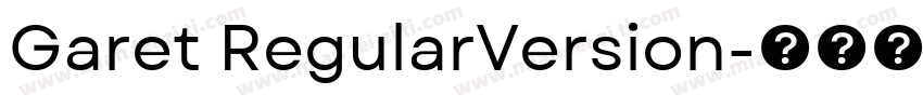 Garet RegularVersion字体转换